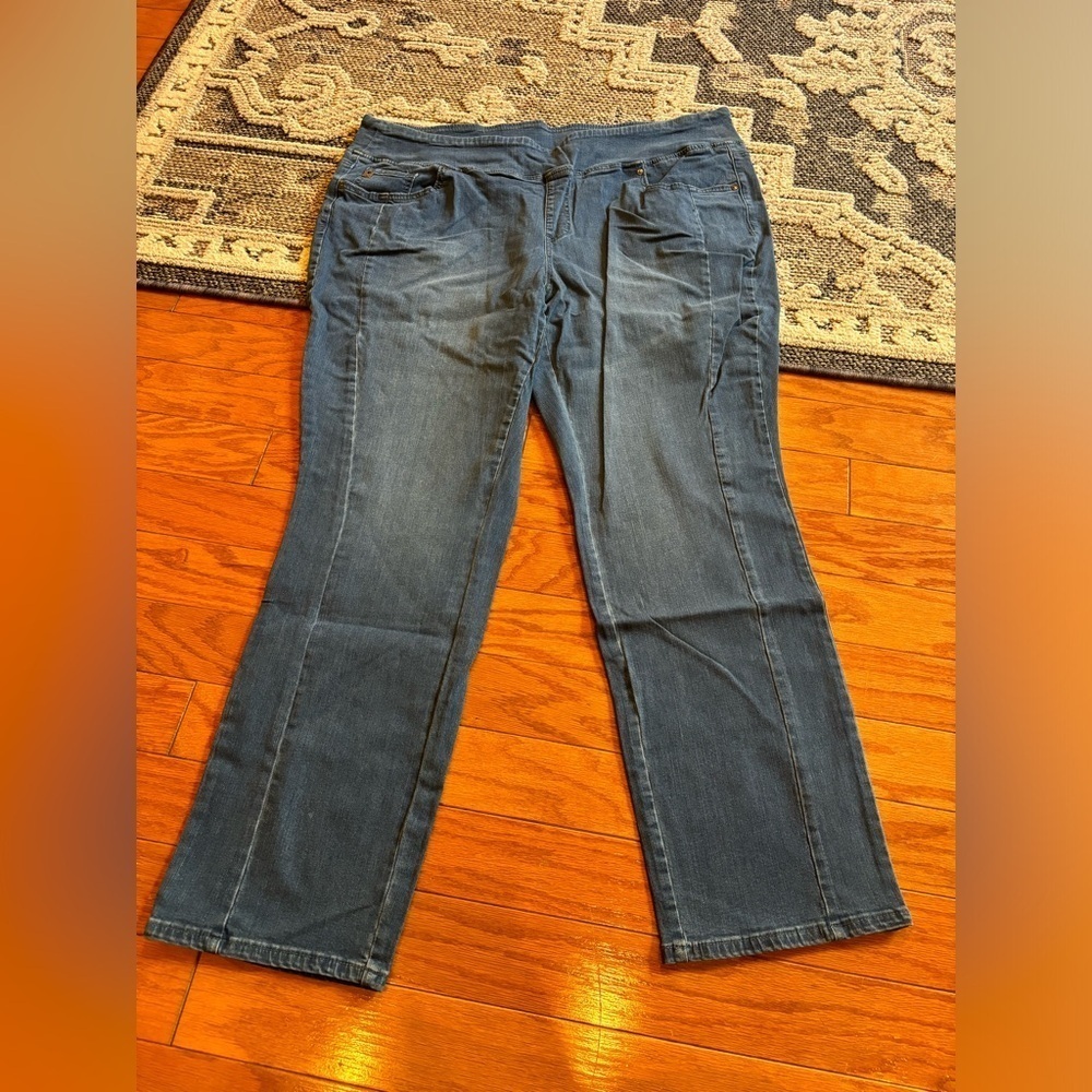 Belle By Kim Gravel Pull On Jeans Womens Size 24W NWT